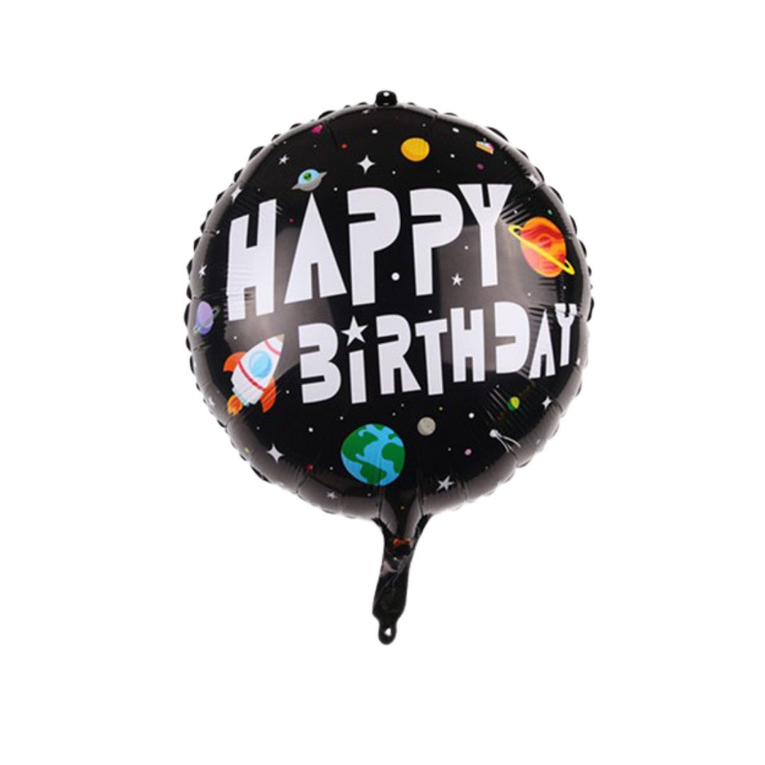 18" Double Sided 'Happy Birthday' Spaceman Balloon image 1