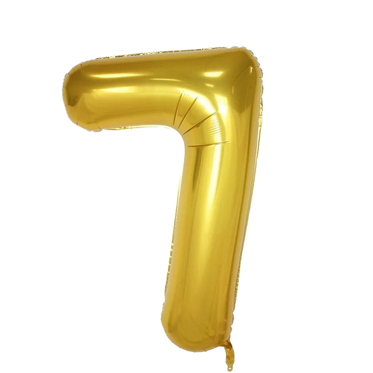 40" Jumbo Number '7' Gold Foil Balloon image 0