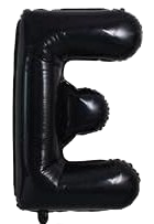 16" Black Letter 'E' Foil Balloon image 0