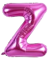 16" Pink Letter 'Z' Foil Balloon image 0
