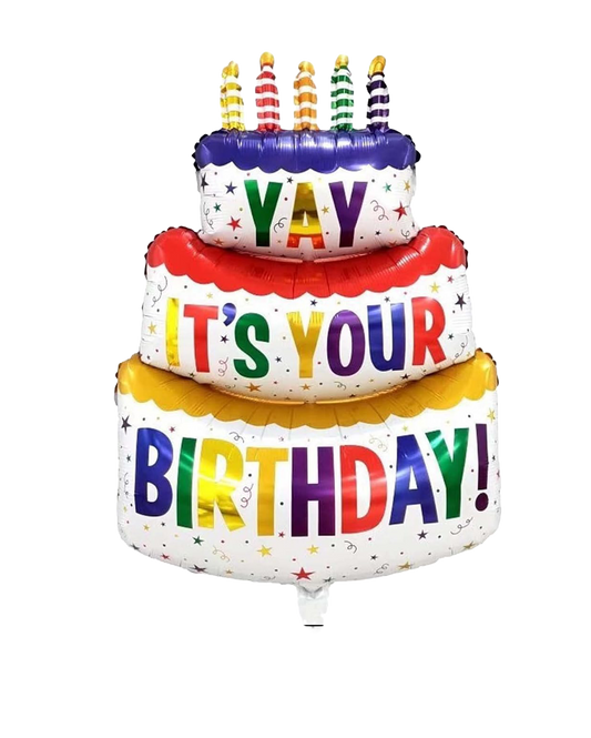 37" Jumbo 'Yay It's Your Birthday' Foil Balloon image 0