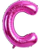 16" Pink Letter 'C' Foil Balloon image 0