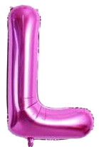 16" Pink Letter 'L' Foil Balloon image 0