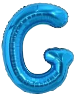 16" Blue Letter 'G' Foil Balloon image 0