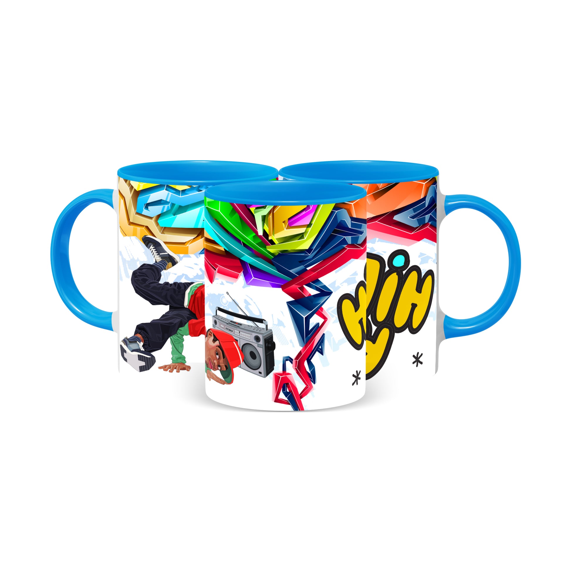 Hip Hop Breakdancer Boom Box 11oz Mug image 3