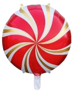 18" Red & Gold Windmill Foil Balloon image 0