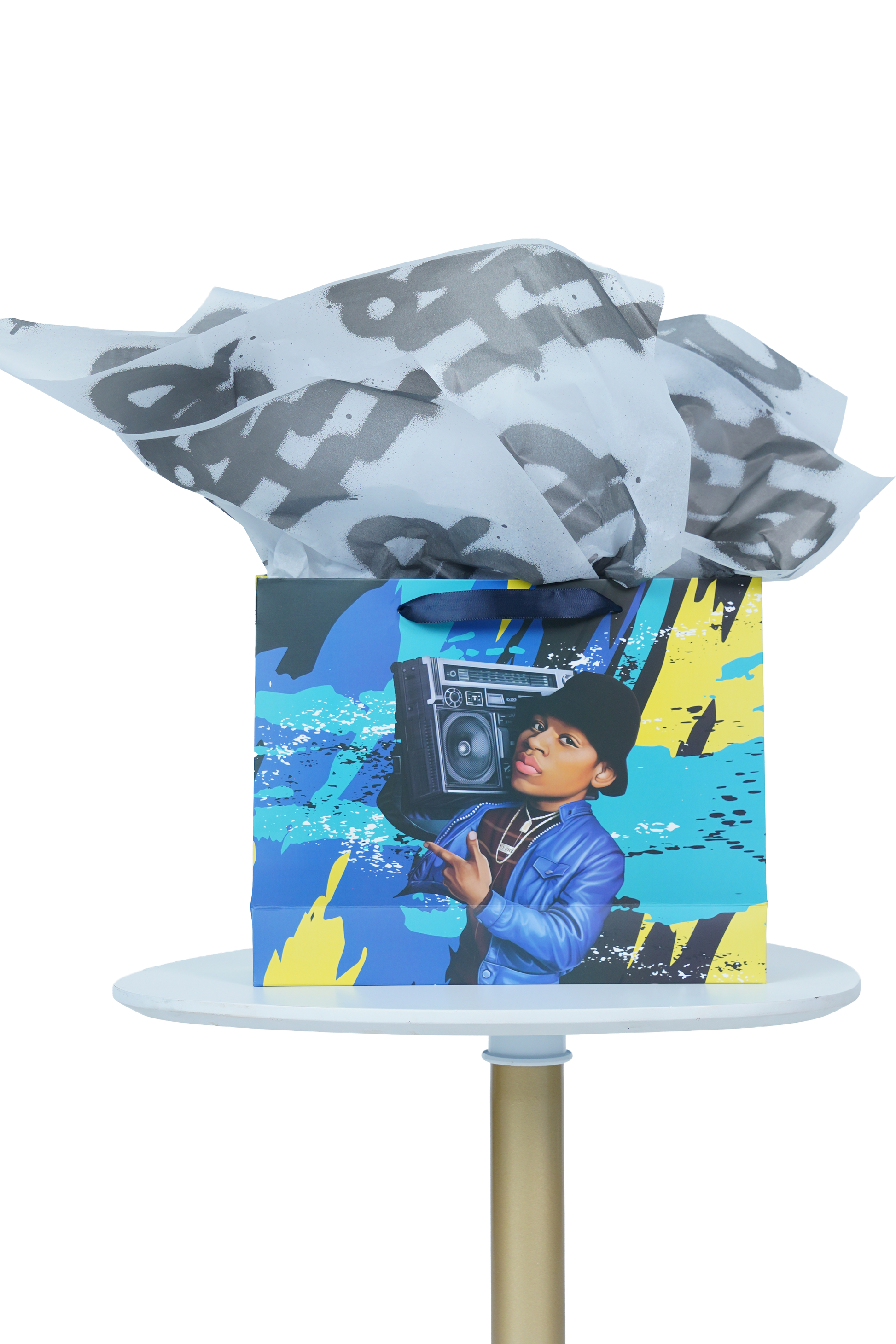 Caricature Gift Bag w/Colored Handles image 0