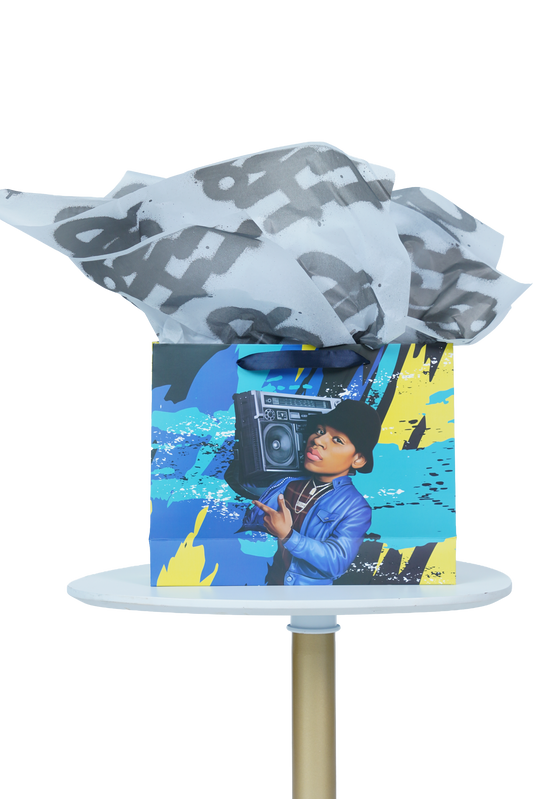 Caricature Gift Bag w/Colored Handles image 0