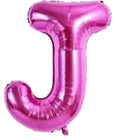 16" Pink Letter 'J' Foil Balloon image 0