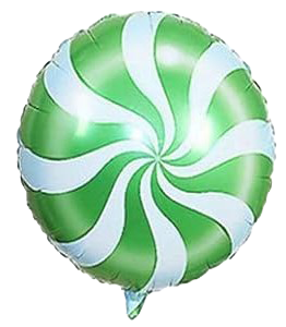 18" Green Windmill Foil Balloon image 0