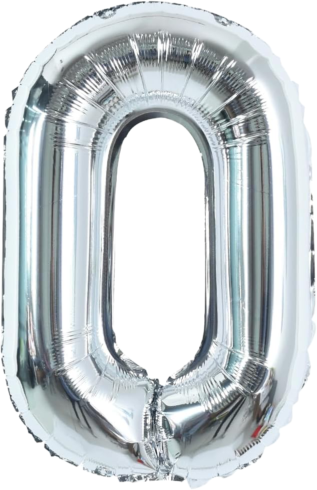 40" Jumbo 'O' Silver Alphabet Foil Balloon image 0