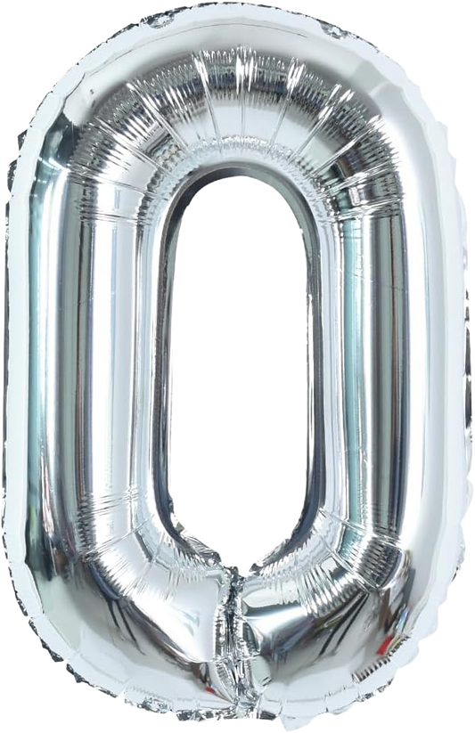 40" Jumbo 'O' Silver Alphabet Foil Balloon image 0