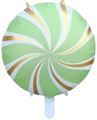 18" Mint Green & Gold Windmill Foil Balloon image 0