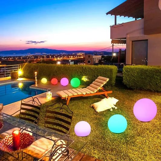 LED Luminous round Ball Lawn Light Outdoor Landscape Decorative Solar Light Colorful Spherical Lamp round Ball Decorative Lights