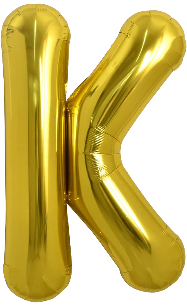 40" Jumbo 'K' Gold Alphabet Foil Balloon image 0