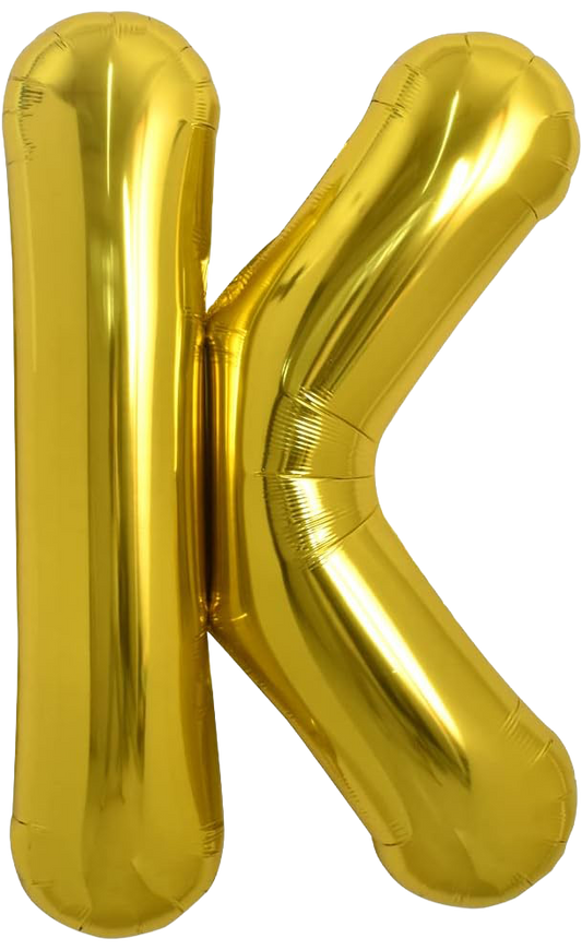 40" Jumbo 'K' Gold Alphabet Foil Balloon image 0