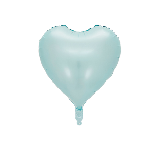 18" Baby Blue Heart Shaped Foil Balloon image 0