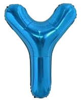 16" Blue Letter 'Y' Foil Balloon image 0