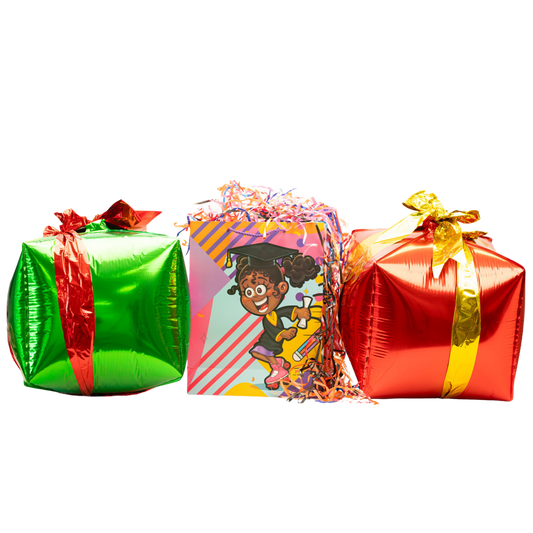 Gift Bag Durable & Colorful with Handle - Girl on Skates image 0