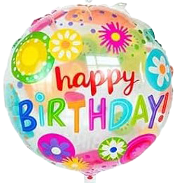 22" Clear 'Happy Birthday' Mylar Balloon image 0