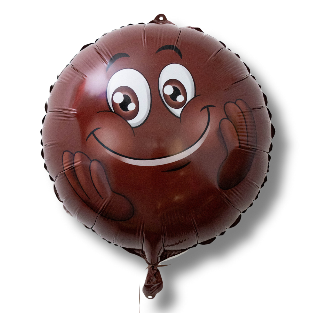 18" Melanin Moji Smiley Face Balloons image 0