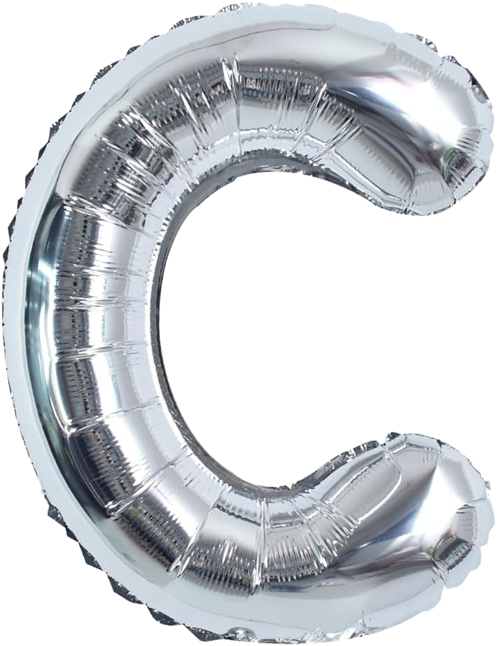 40" Jumbo 'C' Silver Alphabet Foil Balloon image 0