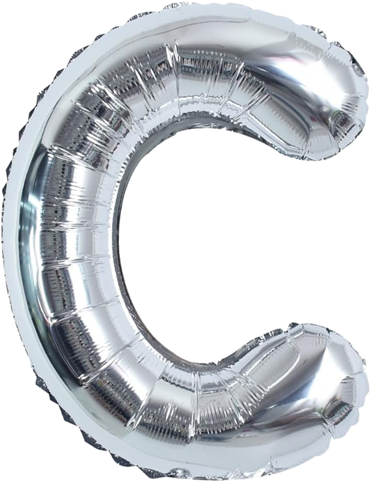 40" Jumbo 'C' Silver Alphabet Foil Balloon image 0