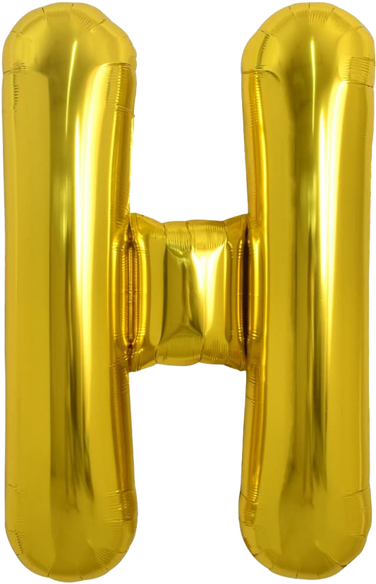 40" Jumbo 'H' Gold Alphabet Foil Balloon image 0