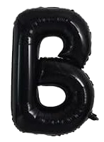 16" Black Letter 'B' Foil Balloon image 0