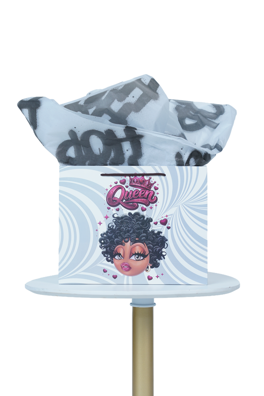 Caricature Gift Bag w/Colored Handles image 0