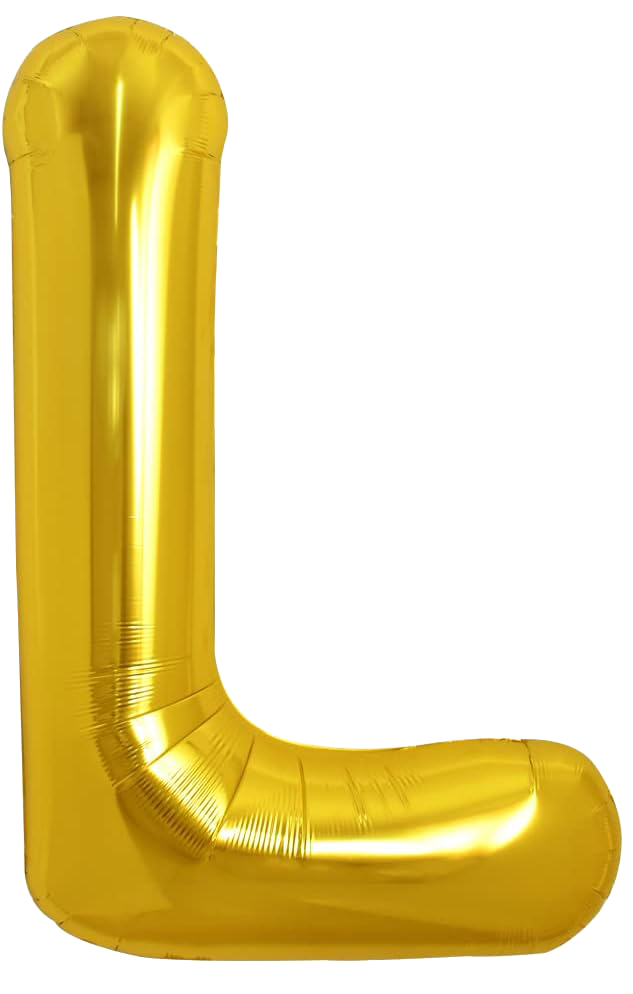 40" Jumbo 'L' Gold Alphabet Foil Balloon image 0
