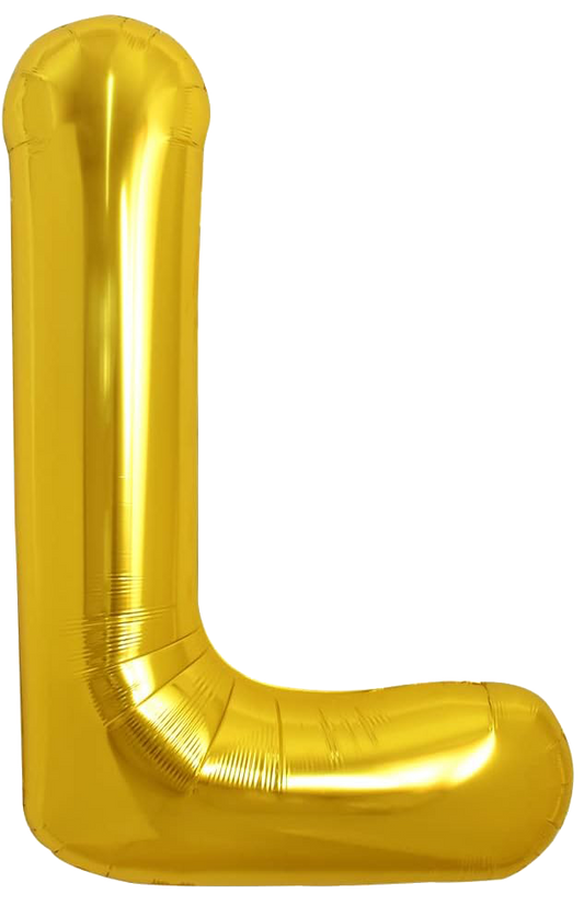 40" Jumbo 'L' Gold Alphabet Foil Balloon image 0