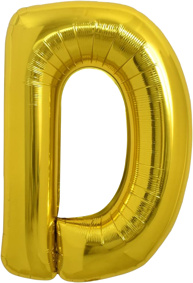 40" Jumbo 'D' Gold Alphabet Foil Balloon image 0
