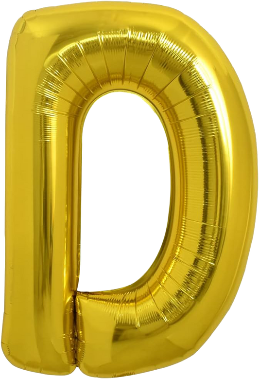 40" Jumbo 'D' Gold Alphabet Foil Balloon image 0