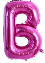 16" Pink Letter 'B' Foil Balloon image 0