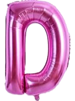 16" Pink Letter 'D' Foil Balloon image 0