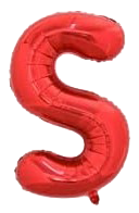 16" Red Letter 'S' Foil Balloon image 0