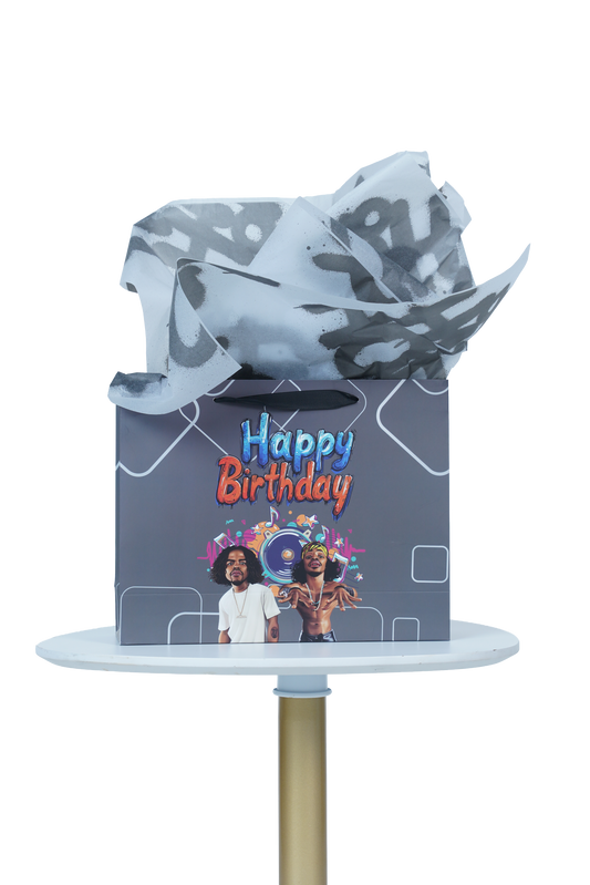 Caricature Gift Bag w/Colored Handles image 0