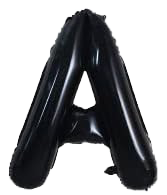 16" Black Letter 'A' Foil Balloon image 0