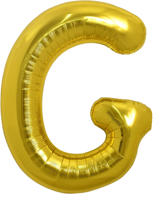 40" Jumbo 'G' Gold Alphabet Foil Balloon image 0