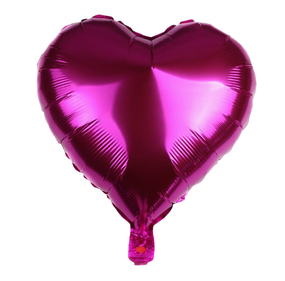 Hot Pink Heart Shaped Foil Balloon image 0