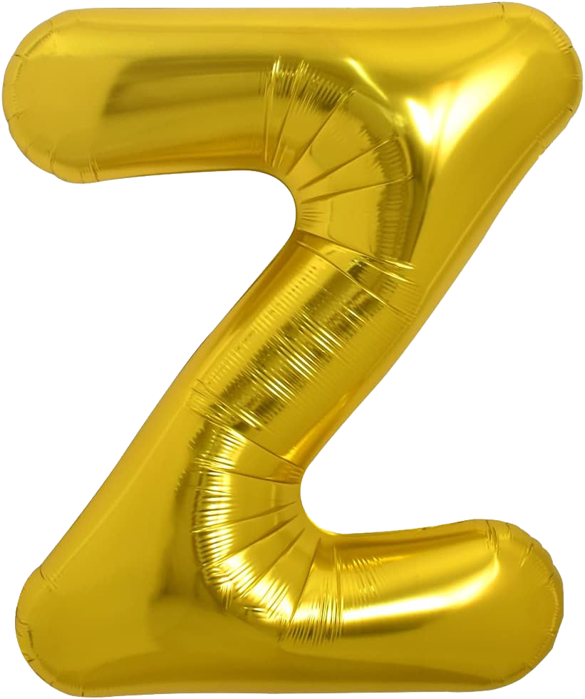 40" Jumbo 'Z' Gold Alphabet Foil Balloon image 0
