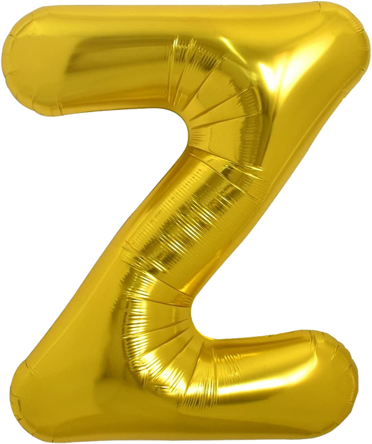 40" Jumbo 'Z' Gold Alphabet Foil Balloon image 0