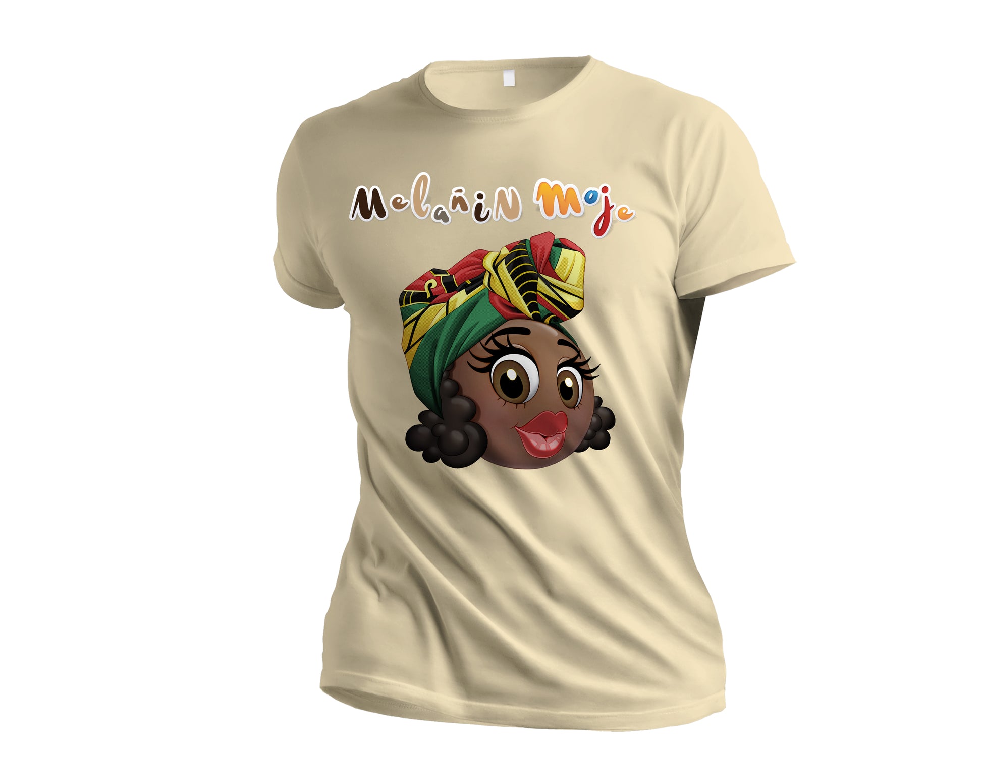 MELANIN "HERITAGE" EMOJI PREMIUM EMBROIDERED & SILK PATCHED T-SHIRT image 1