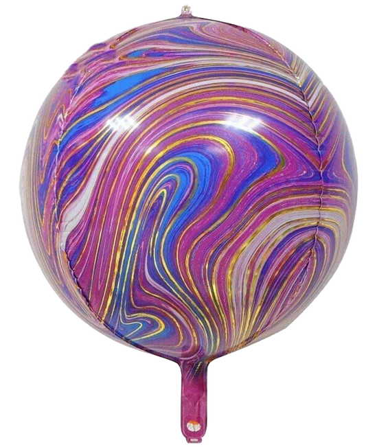 22" 4D Marble Pink, Purple & Gold Balloon image 0