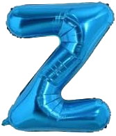 16" Blue Letter 'Z' Foil Balloon image 0