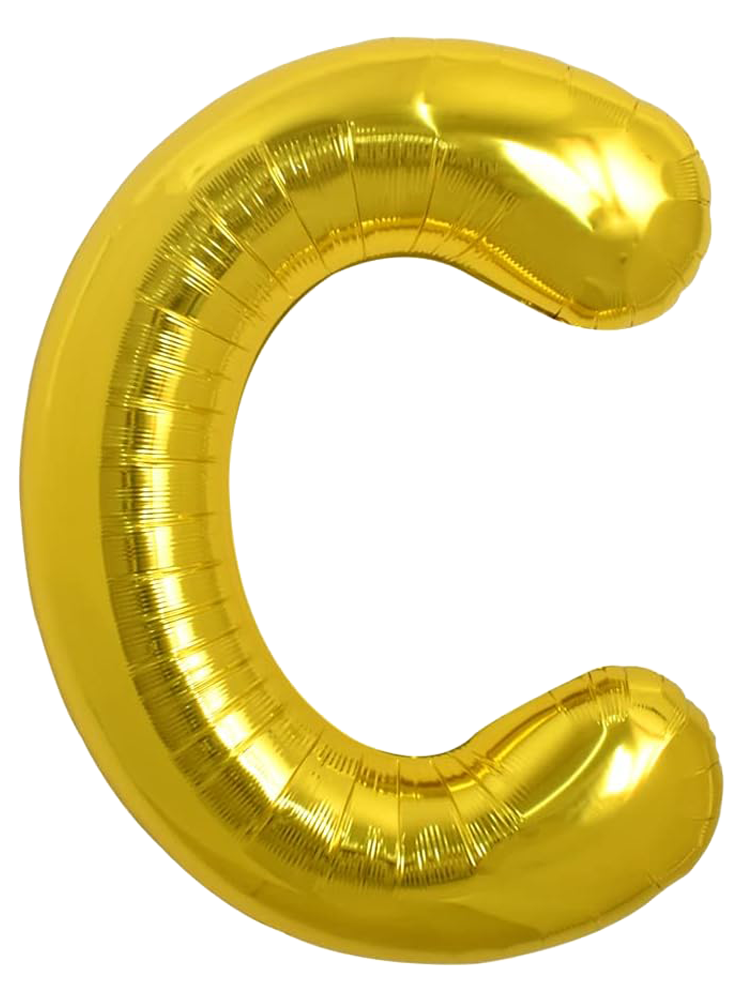 40" Jumbo 'C' Gold Alphabet Foil Balloon image 0