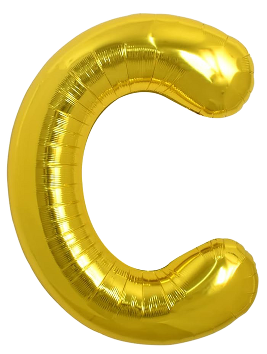40" Jumbo 'C' Gold Alphabet Foil Balloon image 0