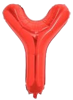 16" Red Letter 'Y' Foil Balloon image 0