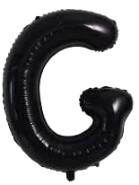 16" Black Letter 'G' Foil Balloon image 0
